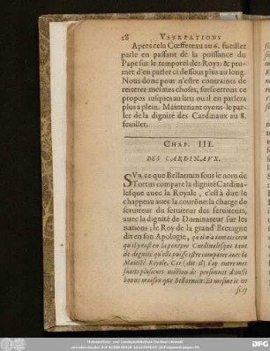 Chap. III. Des Cardinaux.