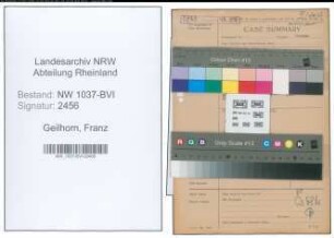 Entnazifizierung Franz Geilhorn , geb. 15.08.1908 ()