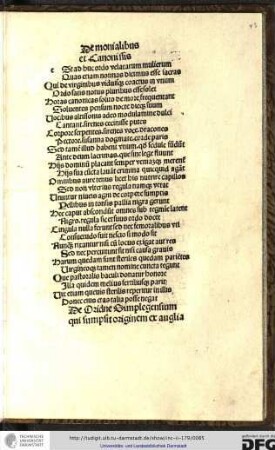 De monialibus et Canonissis.