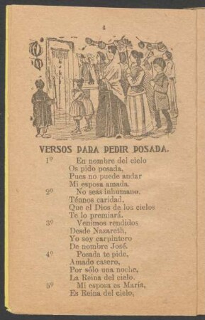 Versos para pedir posada.