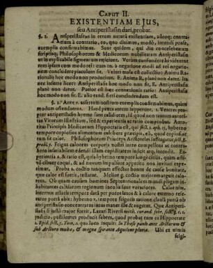Caput II. Existentiam Ejus, seu Antiperistasin dari, probat.