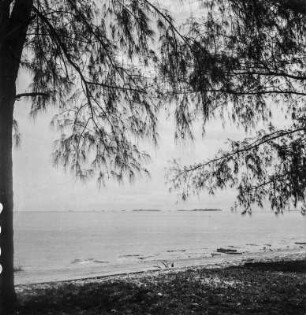 Küstenlinie : Blick vom Strand über eine Lagune bei Daressalam