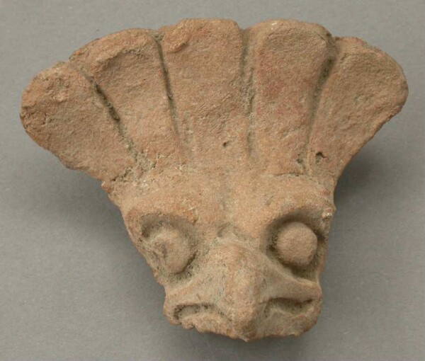 Animal head made of clay