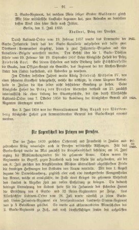Die Regentschaft des Prinzen von Preußen