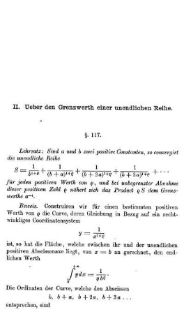 §. 117. Beweis eines Satzes aus der Theorie der harmonischen Reihen