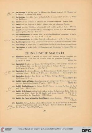 Chinesische Malerei (Nr. 257-278)