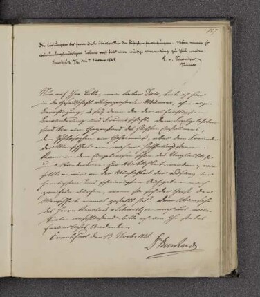 Burkard ; K. v. Schweitzer. – Frankfurt am Main, 13.11.1848