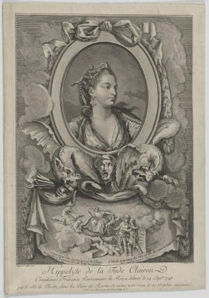 Bildnis der Hippolyte de la Tude Clairon