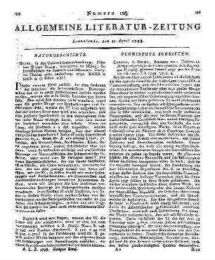 Brahm, N. J.: Insektenkalender für Sammler und Oekonomen. T. 2, Abt.1. Mainz: Universitätsbuchhandlung 1791