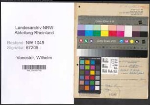 Entnazifizierung Wilhelm Vonester , geb. 17.06.1912 (Arbeiter)