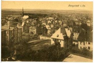 Burgstädt. Blick auf Burgstädt