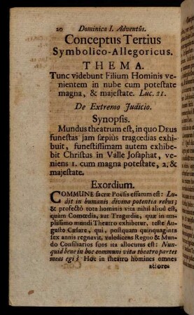 20-34, Conceptus Tertius Symbolico-Allegoricus.