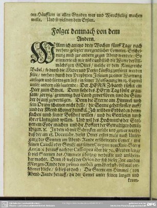 Folget demnach von dem Andern