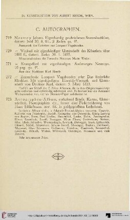 Autographen (Nr. 719-723)