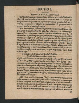 Sectio I. evolvens Theseos Explicationem.