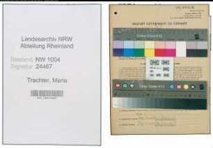 Entnazifizierung Maria Trachter , geb. 25.01.1907 ()