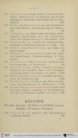 Keramik (Nr. 520-549)