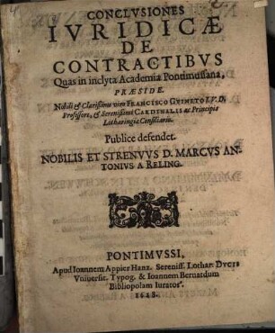 Conclusiones iur. de contractibus