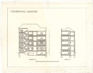 Billing, Hermann; Karlsruhe (Baden-Württemberg); Gewerbeschule - Schnitte