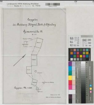 Gemen (Borken) Bauerschaft Wirthe Pachtung Klöppel Lageplan 1911 1 : 500 45 x 30 Zeichnung Landsberg-Velensches Bauamt Landsberg-Velen
