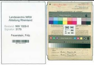 Entnazifizierung Fritz Feuerstein , geb. 04.06.1914 (Verw.Angestellter)