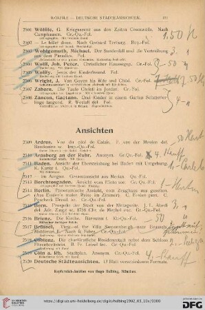 Ansichten (Nr. 2509 - 2589)