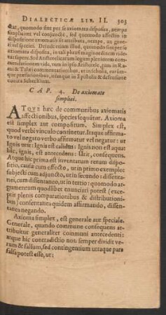 Cap. 4. De axiomate simplici.