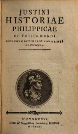 Justini Historiae Philippicae Et Totius Mundi : Secvndvm Optimas Et Novissimas Editiones