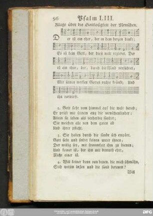 Psalm LIII. Klage über die Gottlosigkeit der Menschen