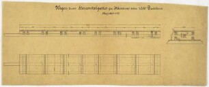 Technische Zeichnung : Wagen zum Horizontalgatter für Stämme von 1000 [mm] Durchmesser