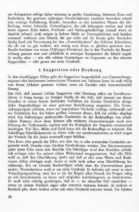 3. Suggestion oder Drohung