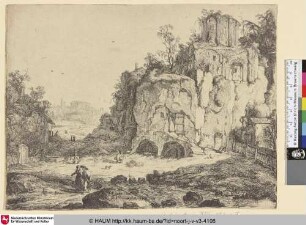 [Der Sibyllentempel in Tivoli; Landscape with the Temple of the Sibyl at Tivoli]