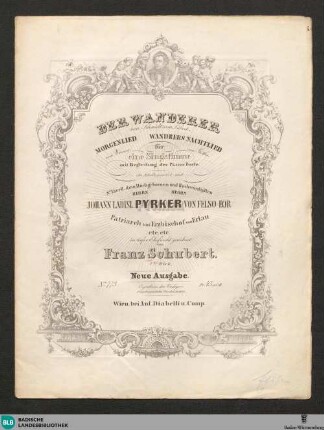 Der Wanderer von Schmidt von Lübeck. Morgenlied von Werner. Wandrers Nachtlied von Göthe : 4tes Werk
