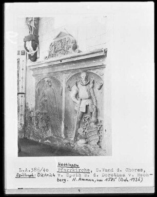Epitaph: Dietrich von Speth und Dorothea von Rechberg