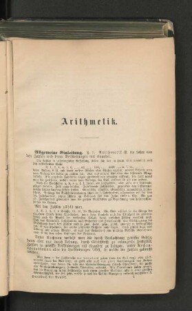 Arithmetik.