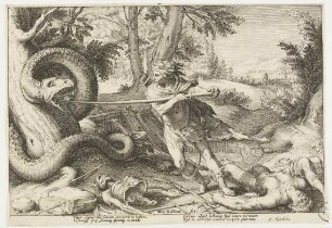 Kadmos tötet den Drachen