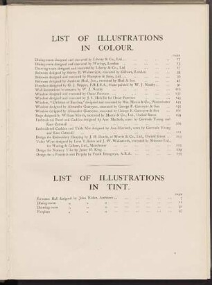 List of illustrations in colour.