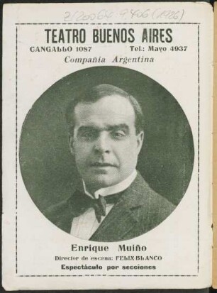 [Fotografía de] Enrique Muiño