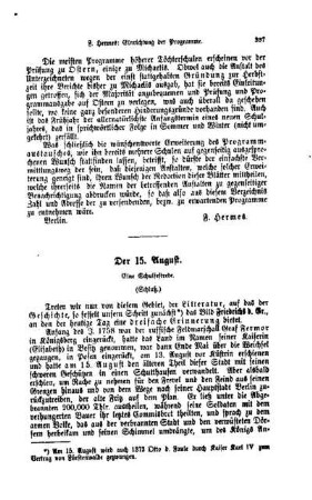 Der 15. August : Eine Schulrede. (Schluß.)