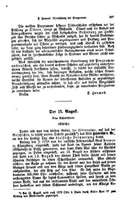 Der 15. August : Eine Schulrede. (Schluß.)
