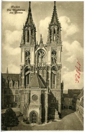 Meißen. Westtürme des Domes
