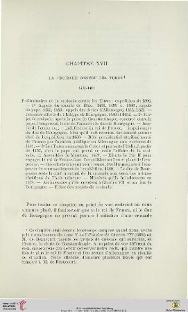 Chapitre XVII: La Croisade contre les Turcs, 1431-1461
