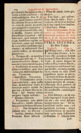 174-194, Infra Hebd. iii. Septembris.-Dominica quinta Septembris.