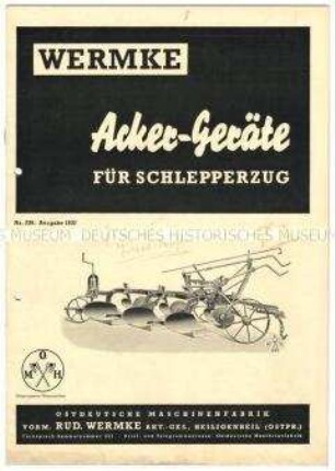 Ackergeräte für Schlepperzug