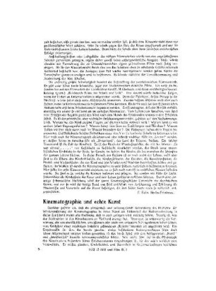 Kinematographie und echte Kunst
