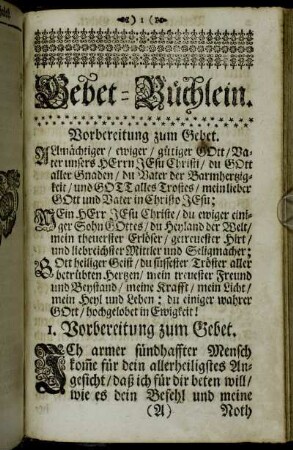 Gebetbüchlein.