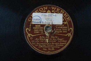 Arie der Marie: "Die Eifersucht ist eine Plage" : aus "Zar und Zimmermann" / (Lortzing)