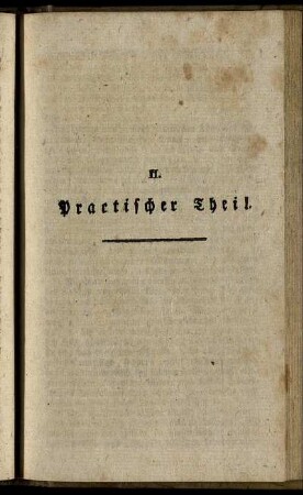 II. Practischer Theil.