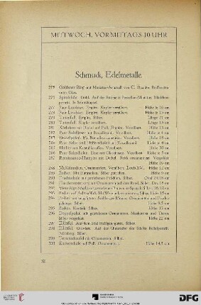 Schmuck, Edelmetalle (Nr. 275-359)