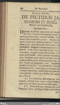 Caput XXVII. De Picturis Januarum Et Imaginibus Atriensibus